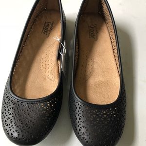 Croft & Borrow Ortholite flats-Black Sz 8